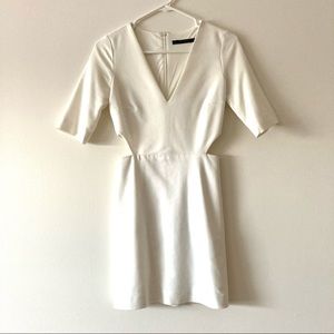 Zara White Cutout Dress Size S